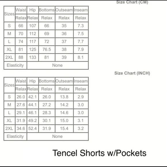 Re-Stocked! 🌟Khaki Tencel Shorts w/4 Pockets * - Picture 5 of 5